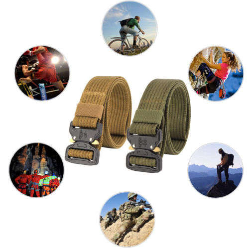 Outdoor Heavy Duty Rigger Military Tactical Belt with Quick-Release Metal Buckle