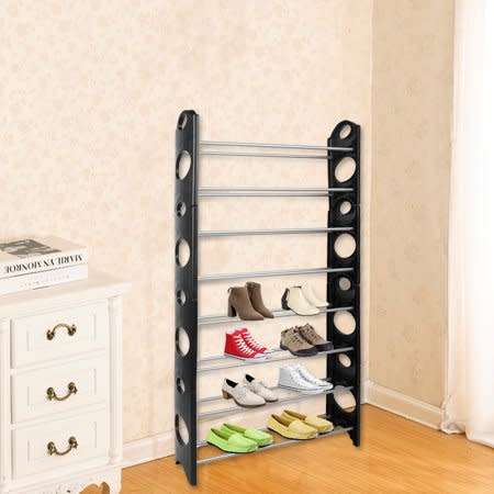 30-PAIR STACKABLE SHOE RACK 10 TIER