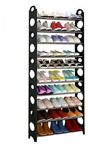 30-PAIR STACKABLE SHOE RACK 10 TIER