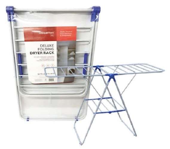 White/Gray Metal Foldable Drying Rack