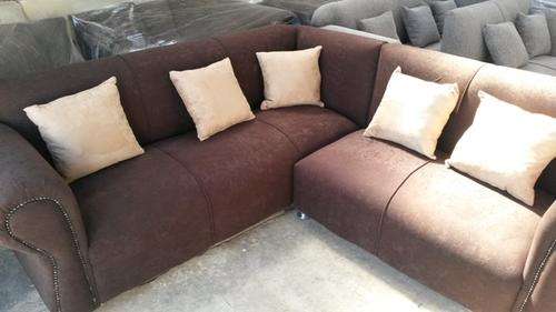 Corner l shape suede lounge suite New