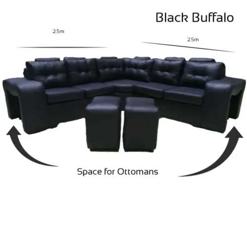 Corner Couch Black Buffalo