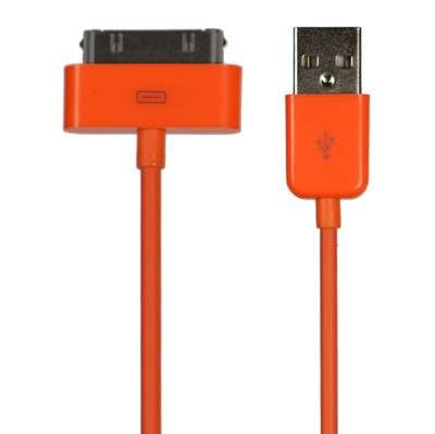 IPhone 4/4s/ipad/ipod Orange Sync and charge cable