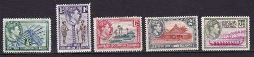 BRITISH SOLOMON ISLANDS - 1939 - KGVI  PART SET . MM . 5s NOT INCLUDED . CV R1390