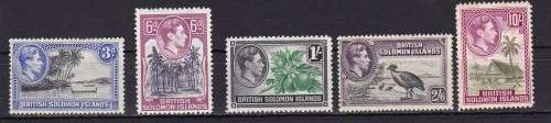 BRITISH SOLOMON ISLANDS - 1939 - KGVI  PART SET . MM . 5s NOT INCLUDED . CV R1390