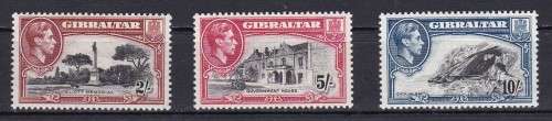 GIBRALTAR - KG VI - 1938 . FULL SET OF 15 VERY LMM STAMPS . PERF 13  CV R2700
