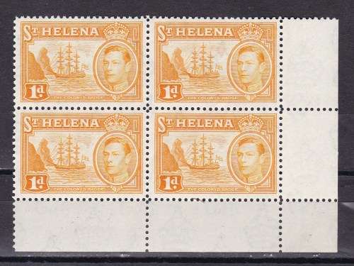 ST . HELENA - KG VI - 1938 - SUPERB UMM CORNER BLOCKS AND BLOCKS . READ BELOW