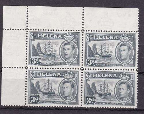 ST . HELENA - KG VI - 1938 - SUPERB UMM CORNER BLOCKS AND BLOCKS . READ BELOW