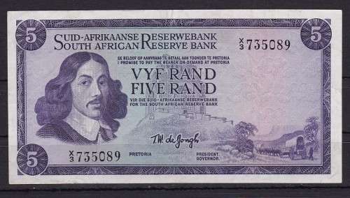 1 X TW DE JONGH - R5 -  1967 - X 3 REPLACEMENT NOTE - AS PER SCAN