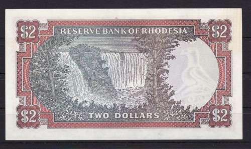 RESERVE BANK OF RHODESIA - $ 2 - X 1 - RELACEMENT NOTE - 24 MAY 1979 - IN UNC CONDITION - SCARES