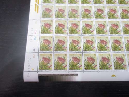 1977 - 3rd DEFINITIVE ISSUE - 1c - FULL SHEET AS PER SCAN - 80.10.21 - SHEET B - FOLDED IN MIDDLE