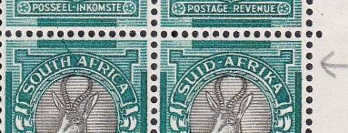 UNION OF SA - BLOCK 21 UMM STAMPS - WITH RED SHEET NUM AND VARIETIES AS PER SCAN