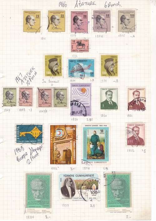 TURKEY - LOTS OF STAMPS ON PAPER - FINE USED AND MM - AS PER SCAN