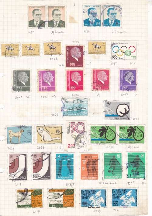 TURKEY - LOTS OF STAMPS ON PAPER - FINE USED AND MM - AS PER SCAN