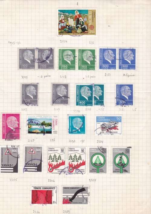 TURKEY - LOTS OF STAMPS ON PAPER - FINE USED AND MM - AS PER SCAN