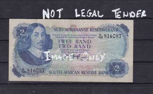 TW DE JONGH - 1976 - 2 RAND NOTE - D/156 - G DE KOCK 1984 - 5 RAND NOTE X/20 / AS PER SCAN