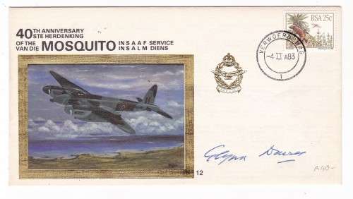 FDC - 40TH ANNIVERSARY OF THE MOSQUITO IN SAAF SERVICE - MULT SIGNED -