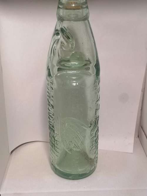 OLD VINTAGE BOTTLES - 10 oz  CODD BOTTLE - BETZ and CONDE - JOHANNESBURG - SMALL LIP CHIP - SWAN