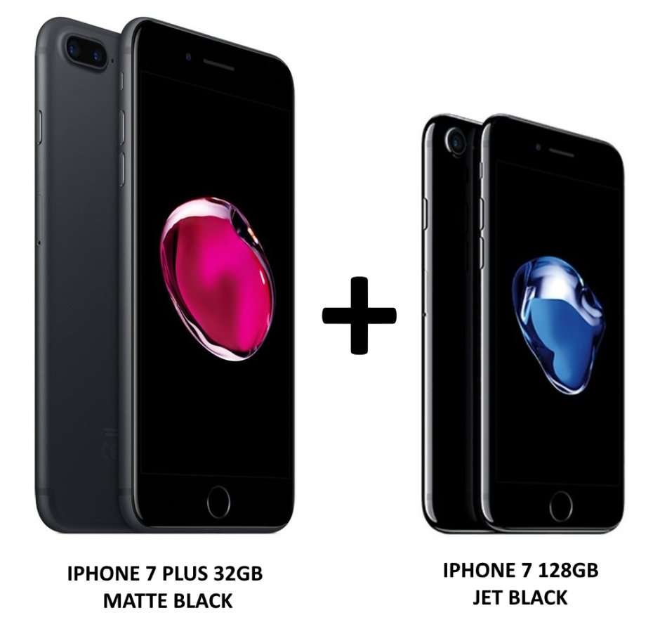 APPLE iPHONE 7 PLUS 32GB + iPHONE 7 128GB BUNDLE DEAL