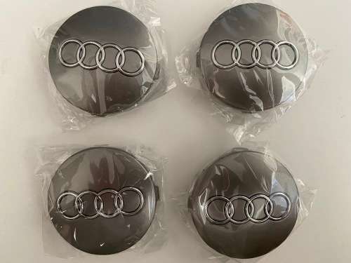 Audi 60mm Grey Wheel Centre Caps 4pcs set