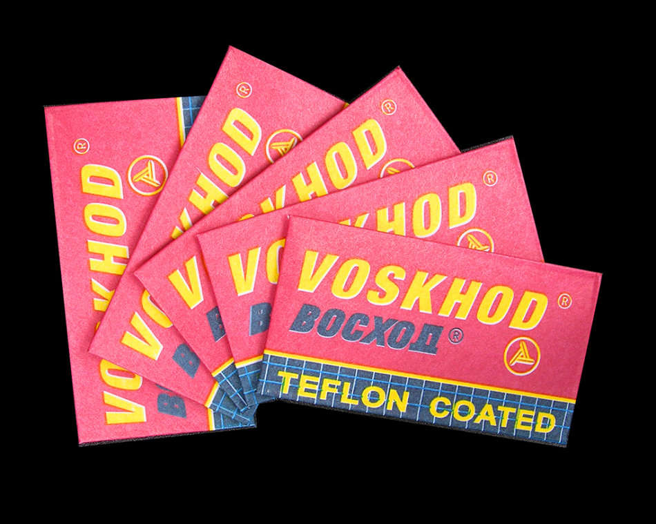 Voskhod Teflon Coated DE Safety Razor Blades (5 blade tuck)