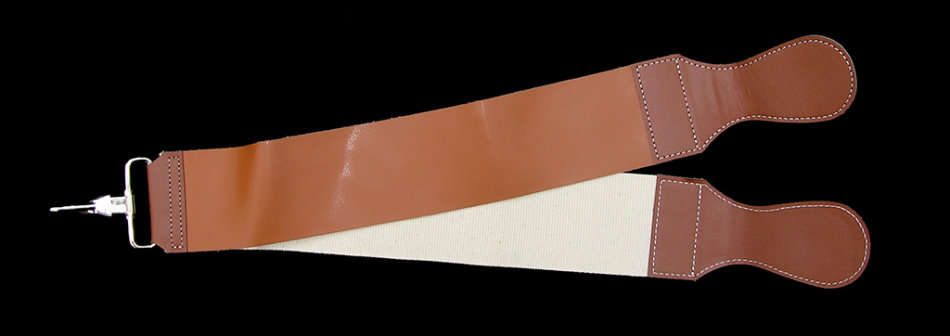 Traditional Genuine Leather & Canvas Razor Strop
