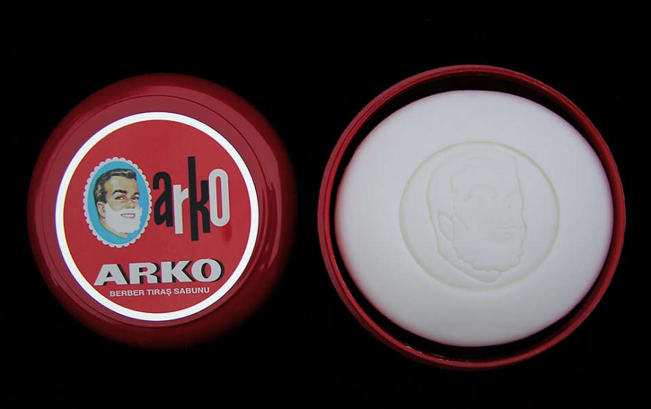Arko Shaving Soap Puck In Arko Container