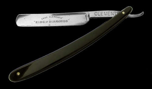 Vintage Straight Razor - Mid 1800 To Late 1800 Chas Clements King of Diamonds 9/16" Hollow Ground