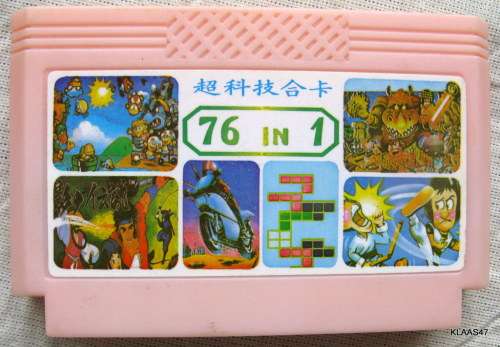 VINTAGE TV GAME CARTRIDGE : 76 IN 1 : **GAMES ARE NOT TESTED**