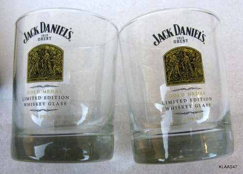 JACK DANIEL'S - GOLD MEDAL - 2  limited edition whiskey glasses  3 of 8