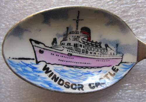 WINDSOR CASTLE ; UNION CASTLE LINE : TEASPOON - EPNS