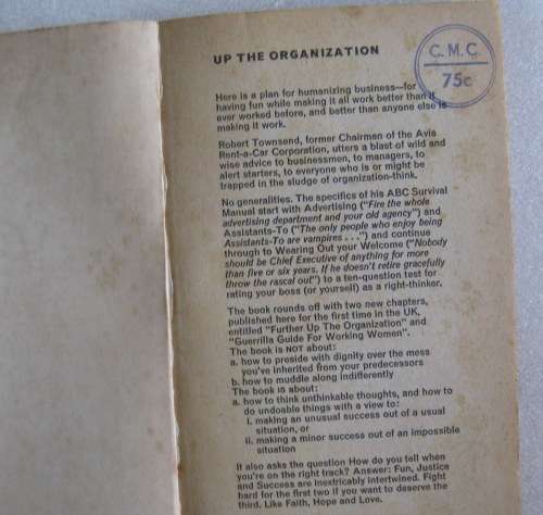 Up The Organization - Robert Townsend - Paperback 1971