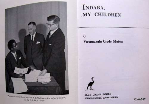 Indaba My Children by Vusamazulu Credo Mutwa hardcover NO dustcover