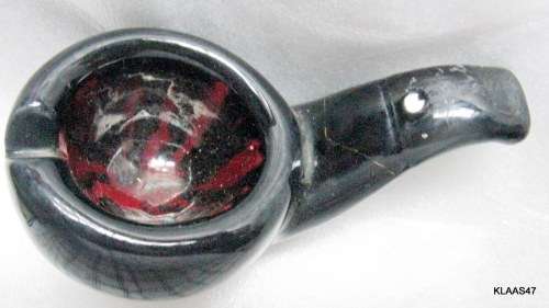 DUNHILL : PIPE SHAPED ASHTRAY : MADE IN PORTUGAL : 13.5cm LONG - 5.5cm DEEP