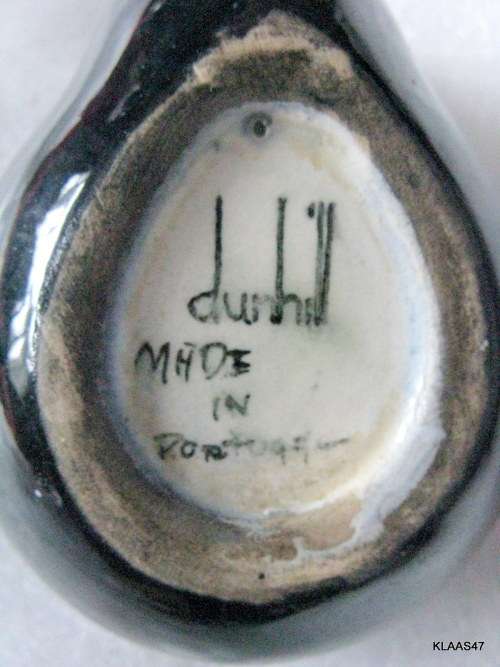 DUNHILL : PIPE SHAPED ASHTRAY : MADE IN PORTUGAL : 13.5cm LONG - 5.5cm DEEP