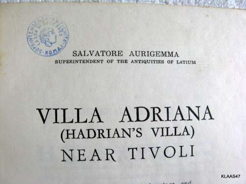 VILLA ADRIANA (HADRIAN'S VILLA) NEAR TIVOLI : S. AURIGEMMA : PAPERBACK