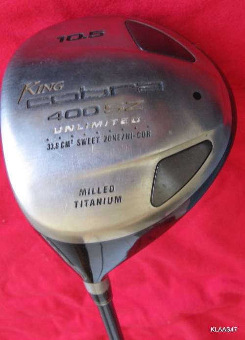 10.5 KING COBRA 400SZ UNLIMITED (33.8 CM2 SWEET ZONE/HI-COR) MILLED TITANIUM - NB**LEFT HAND CLUB