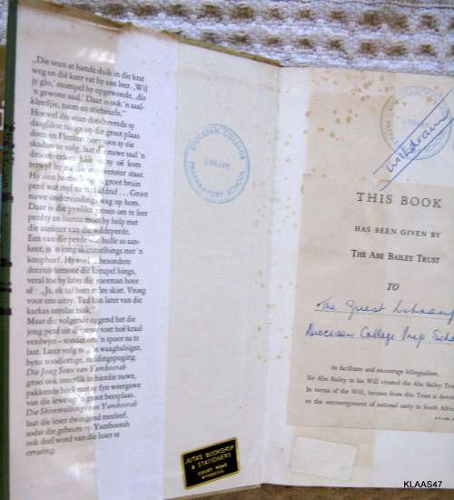 DIE SKIMMEL HINGS VAN YAMBOORAH  DEUR  REGINALD OTTLEY  HARDEBAND  1969