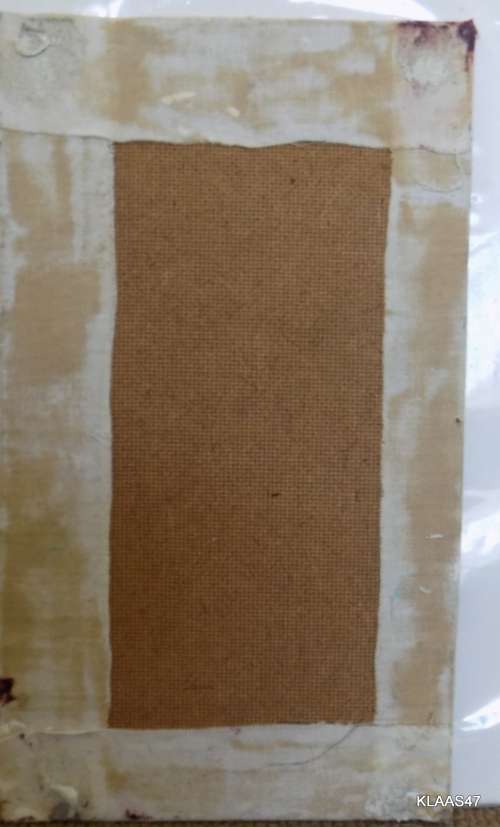 COSMOS : GERDA V RENSBURG : PAINTED ON CANVAS AND MOUNTED ON HARDBOARD : 15X26CM