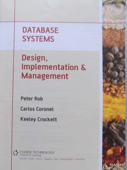 Database Systems: Design, Implementation & Management - International Edition  1980 paperback