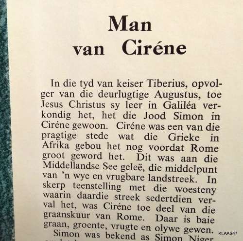 Man van Cirene- FA Venter hardeband