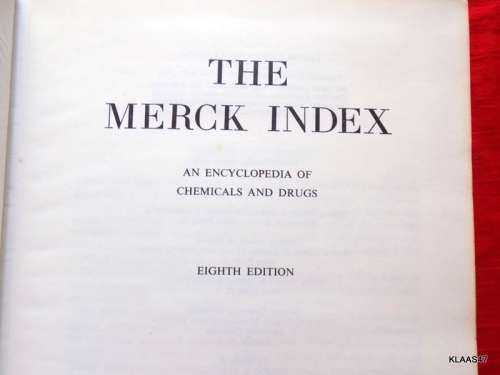 THE MERCK INDEX - EIGHTH EDITION - AN ENCYCLOPEDIA OF CHEMICALS AND DRUGS (1968)