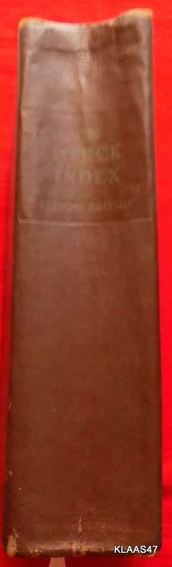 THE MERCK INDEX - EIGHTH EDITION - AN ENCYCLOPEDIA OF CHEMICALS AND DRUGS (1968)