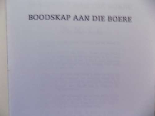 Boodskap aan die Boere 4 APRIL 2002