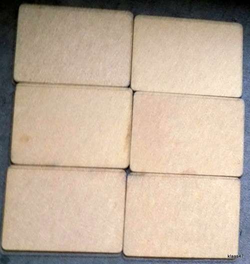 SET OF SIX PLACE MATS : PROTEAS : CORK BASE :  29.5x21cm