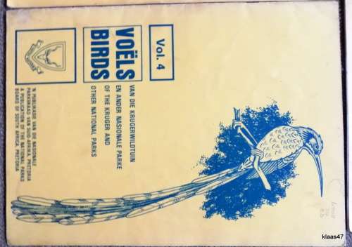 VOELS /  BIRDS.KRUGER  AND OTHER NATIONAL PARKS  VOL 1 - 4