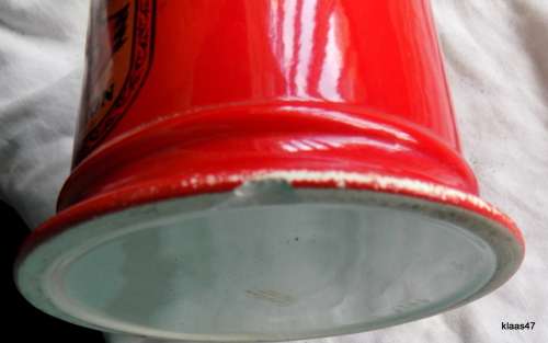 Carltonware Mug The Red Lion 10 cm high  NOTE  lots of hair line cracks AND chip on bottom edge