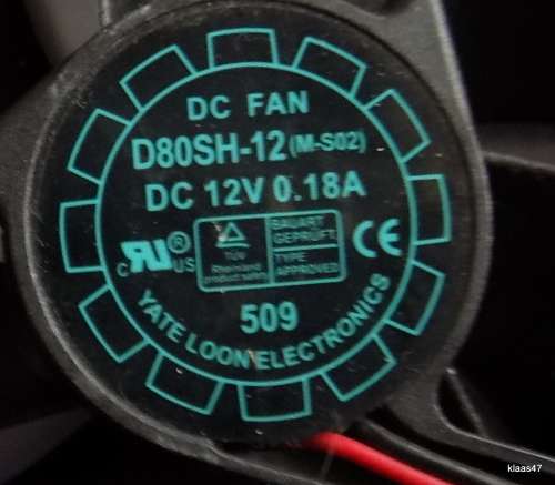 DC Computer  Fans - Yate Loon Electronics - DC 12V 0.18A - SIZE 8X8cm 2.5cm Deep