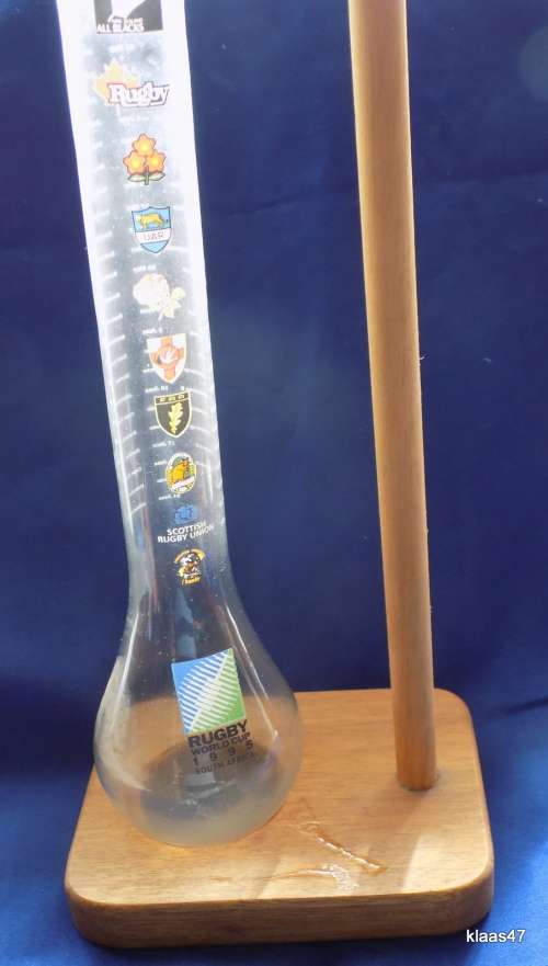 Half Yard Ale Glass - Rugby World Cup 1995 -  with Stand