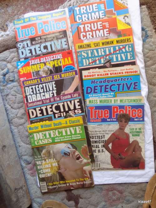 11 Magazines 1981 - Detective / True Crime / True Police  etc